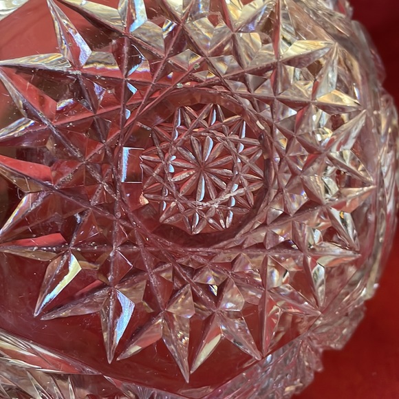 Vintage cut crystal pinwheel pattern bowl - Picture 8 of 10